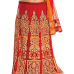 Triveni Captivating Red Colored Embroidered Net Lehenga Choli
